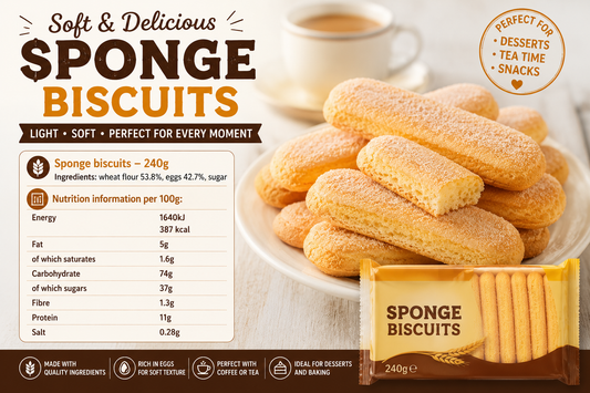 Soft and Delicious Sponge Biscuits – Perfect for Every Sweet Moment