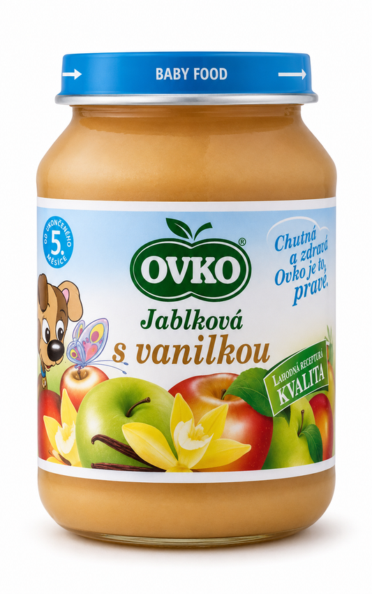 Ovko Smooth Apple and Vanilla Puree – 190g