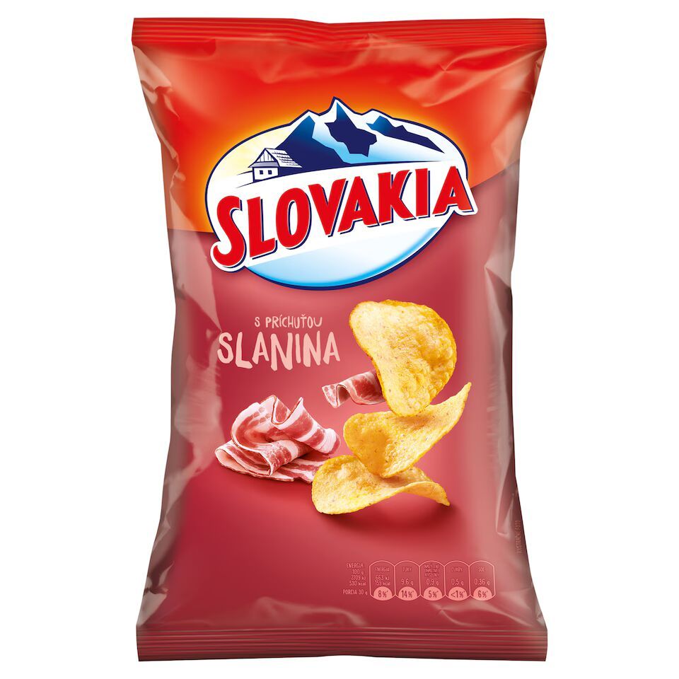 Slovakia Chips Smoked Bacon Flavoured Crisps – 130g product image