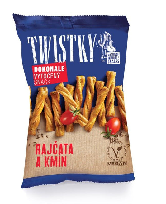 HELLO Twistky Twisted Pretzels Snack with Tomato and Caraway – 180g product image