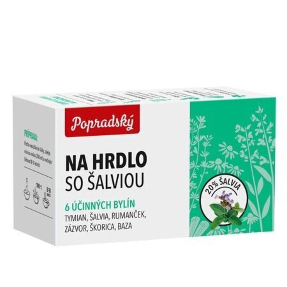 Popradský Herbal Tea For Throat With Sage And Thyme – 22.5g product image