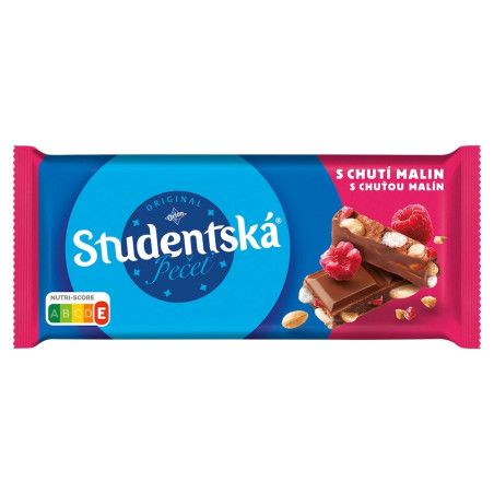 Orion Studentska Milk Chocolate raspberry, Jelly Pieces and Peanuts – 170g product image