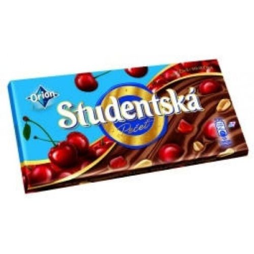Studentska Milk Chocolate with Cherry & Peanuts and Jelly Pieces