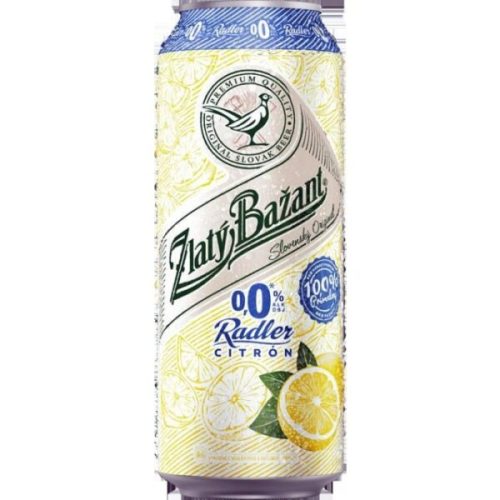 Zlatý Bažant Radler Lemon Beer 0% – 0.5l
