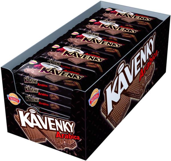 Kávenky Arabica Wafers with Coffee Cream Filling 50g (Box – 30pcs)